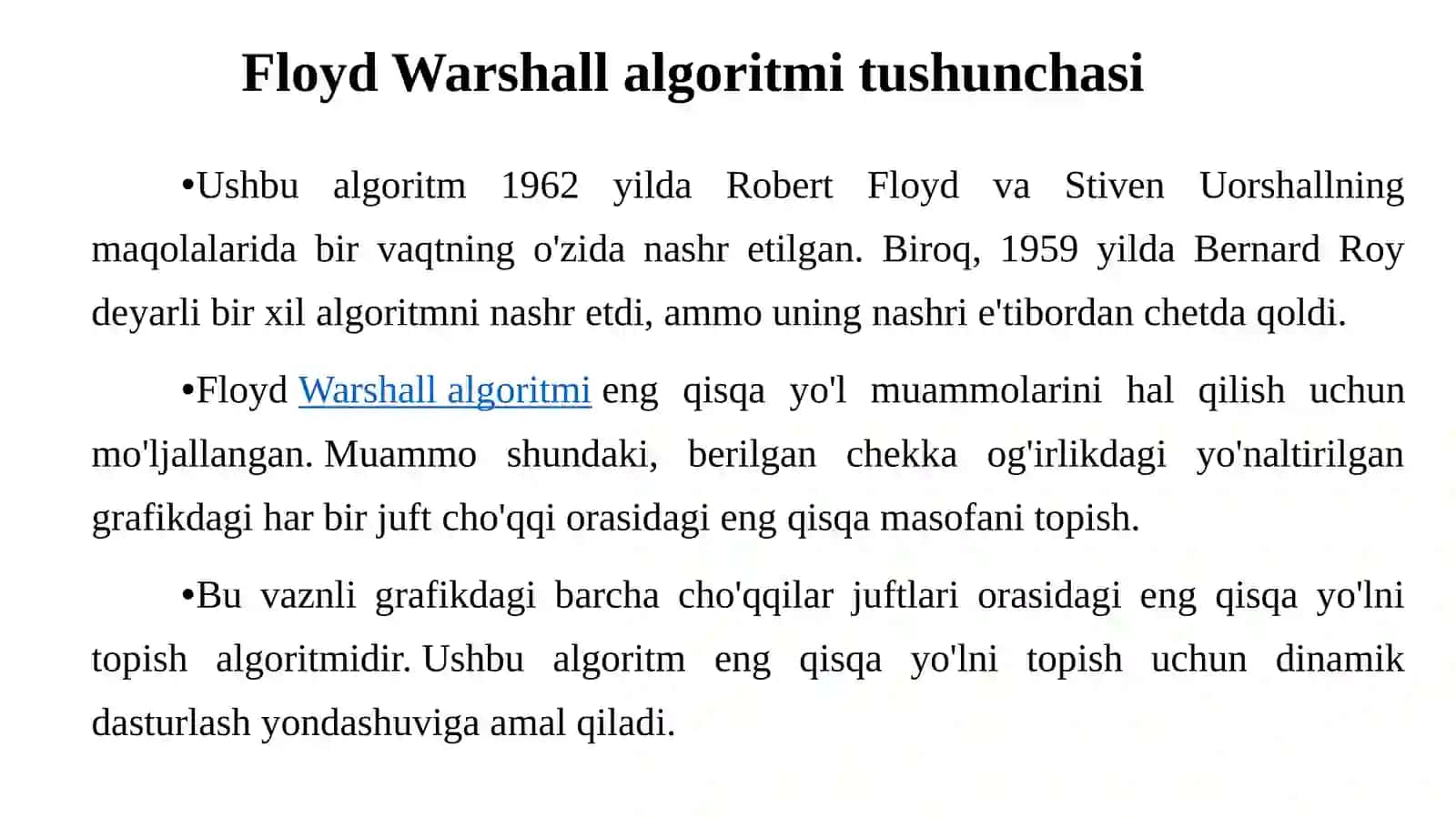 Floyd Warshall algoritmi 4