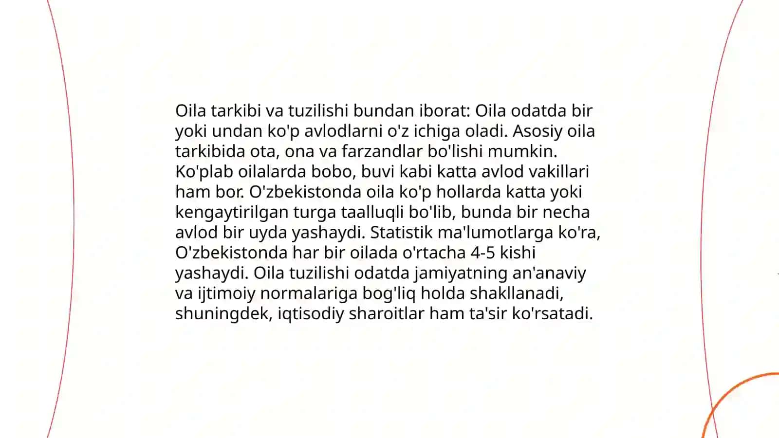 Jamiyat tarkibi, shaxs va oila statistikasi 4