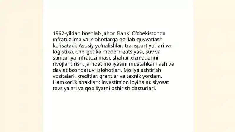 O'zbekistonning xalqaro tashkilotlar bilan hamkorlik aloqalari 4