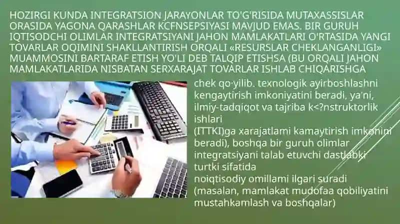 Davlatlararo iqtisodiy integratsiyaning rivojlanishidagi shar-sharoitlar 4