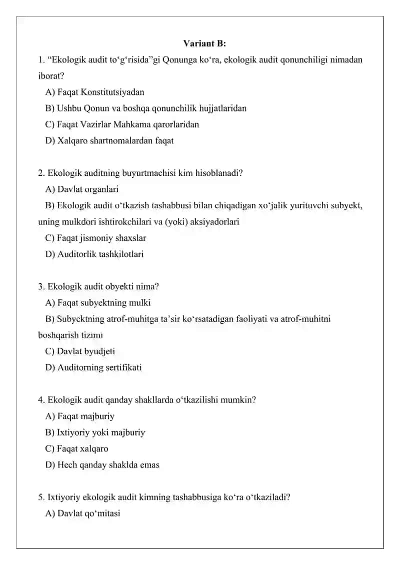 Ekologik audit 4