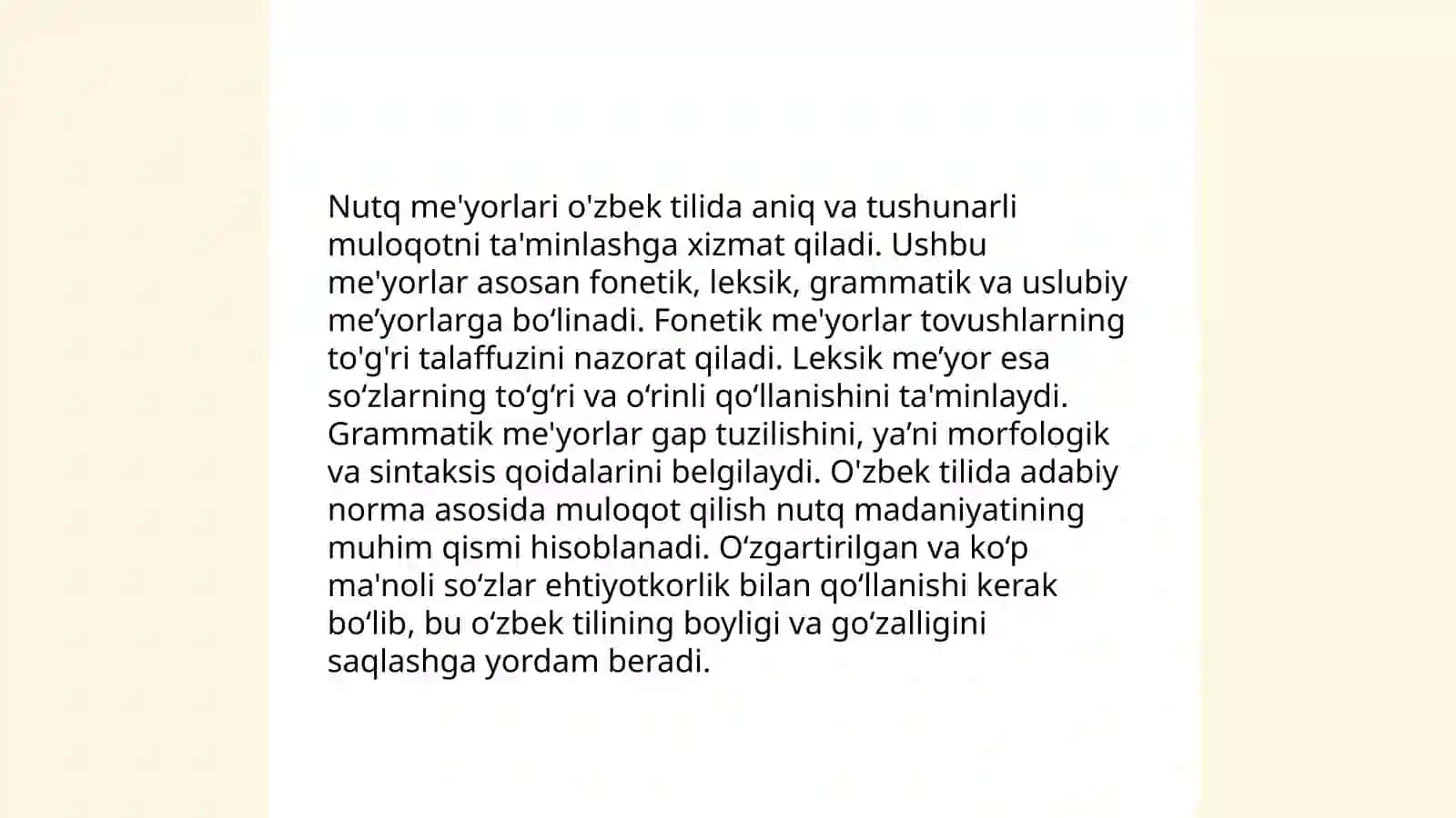 O'zbek tilida lisoniy me'yor tushunchasi 4