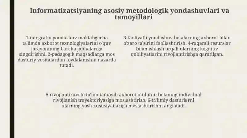 Maktabgacha ta'lim jarayonini axborotlashtirish metodikasi 4