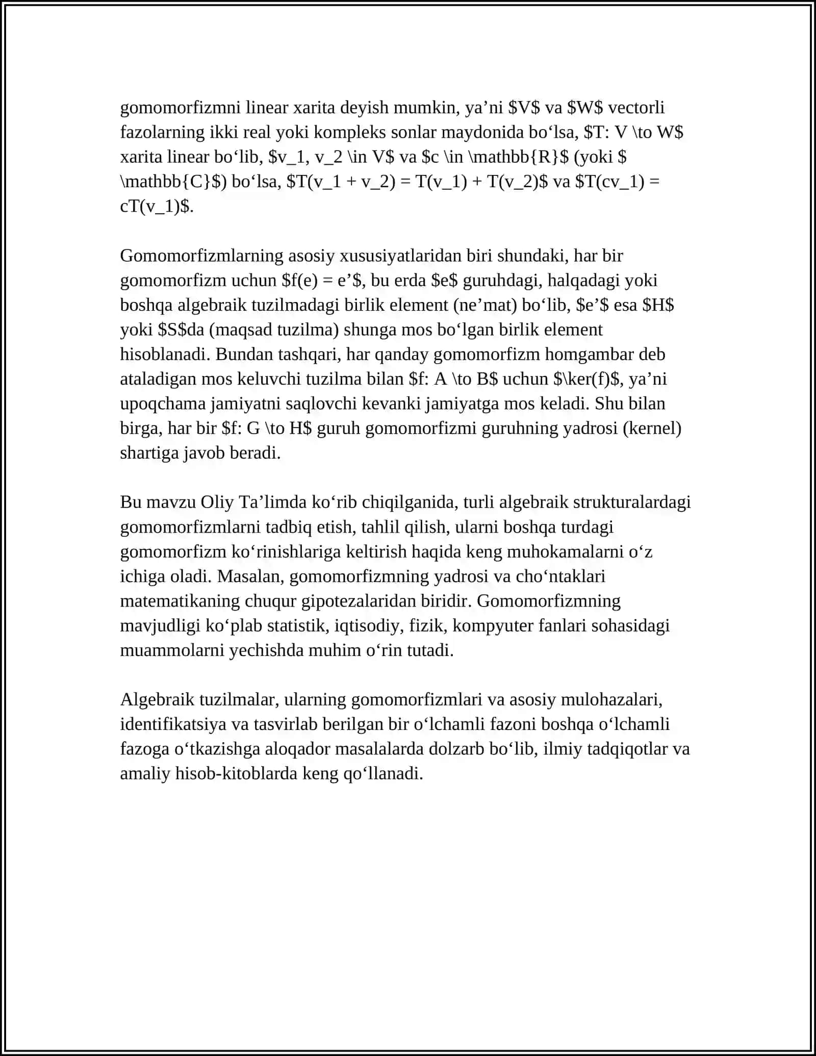 ALGEBRANING GOMOMORFIZMLARI (OLIY TAʼLIM) 4