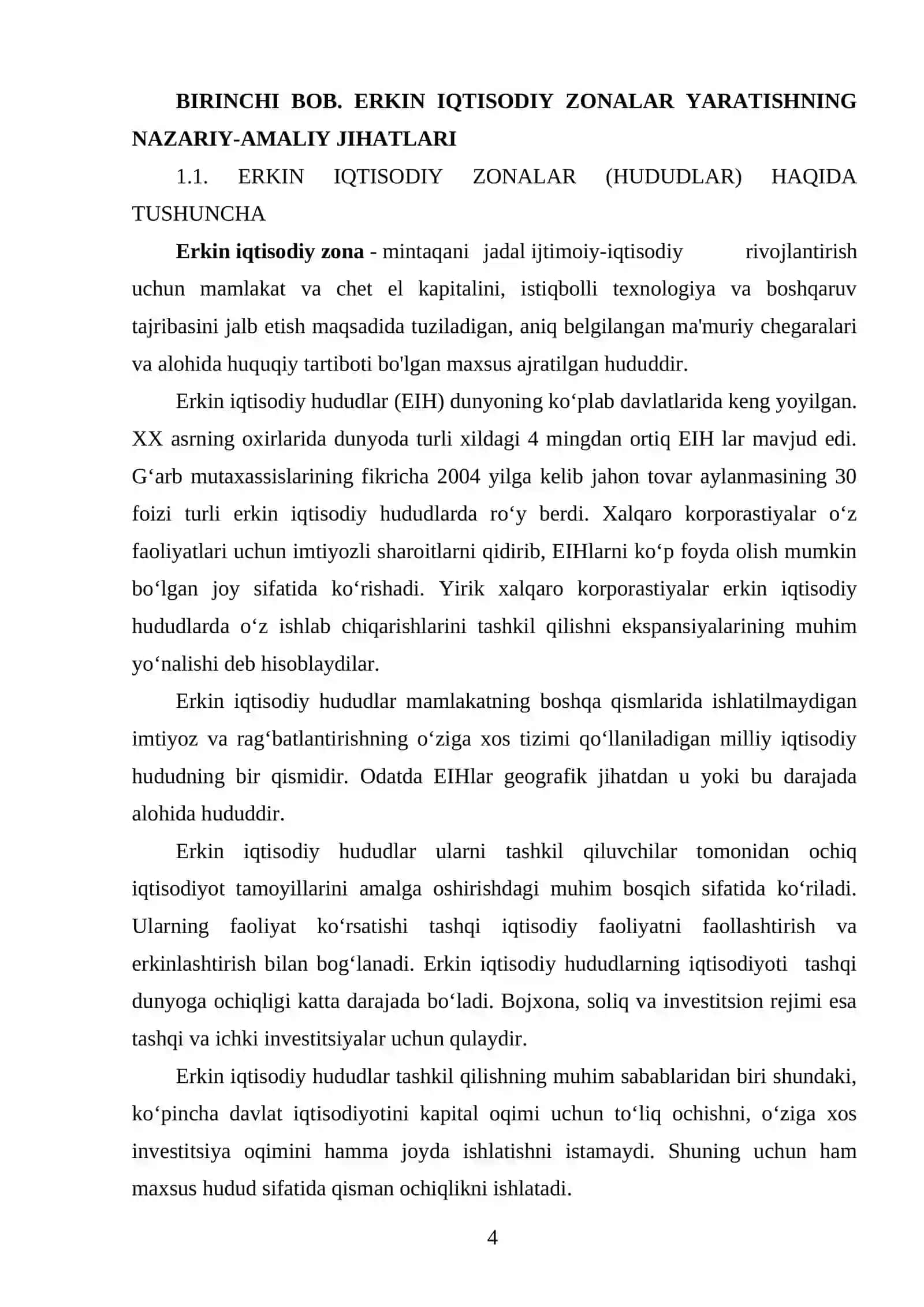 Erkin iqtisodiy zonalarda yuqori texnologiyali mahsulotlar ishlab chiqarishning istiqbolli yo‘nalishlari 4