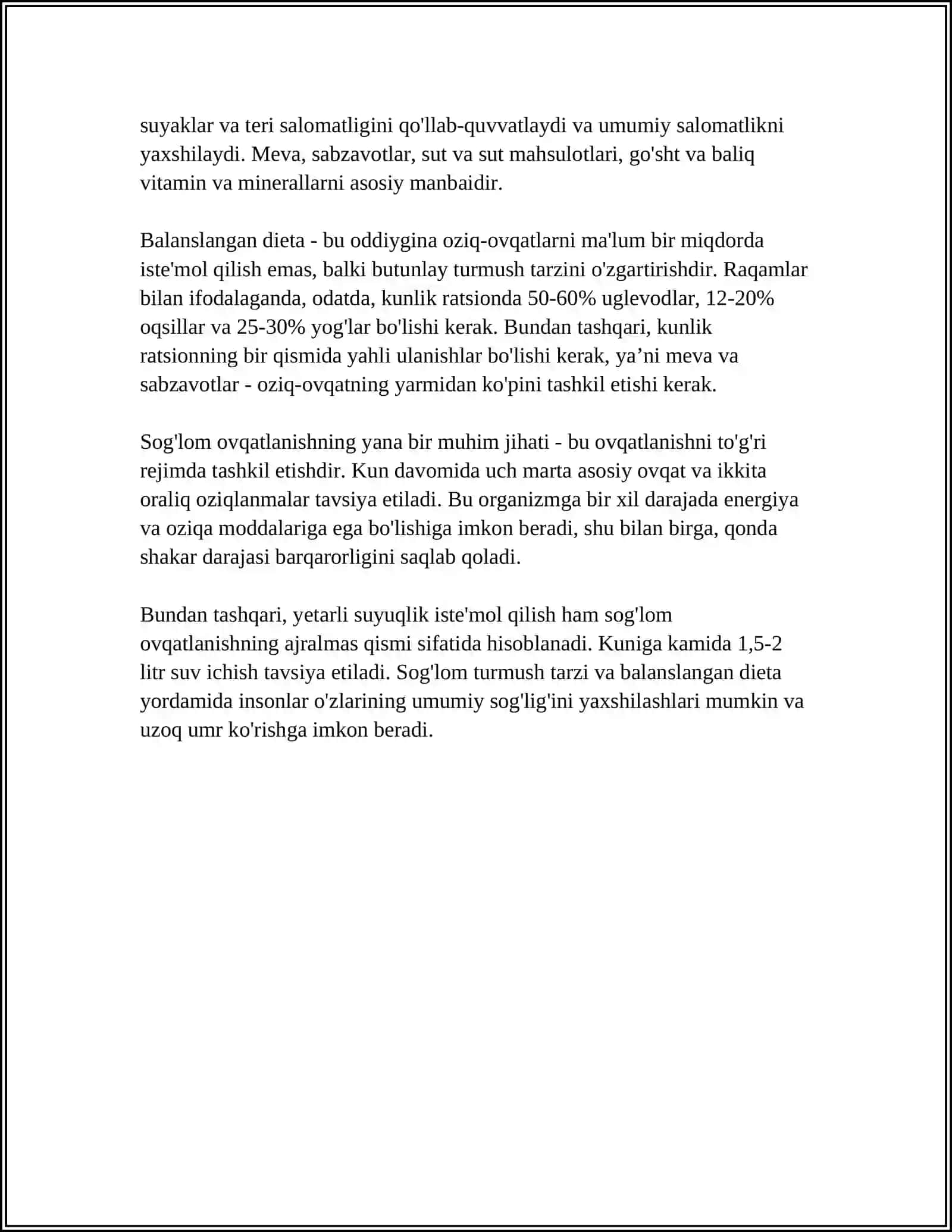 SOG'LOM TURMUSH TARZI VA UNING SALOMATLIGI 4