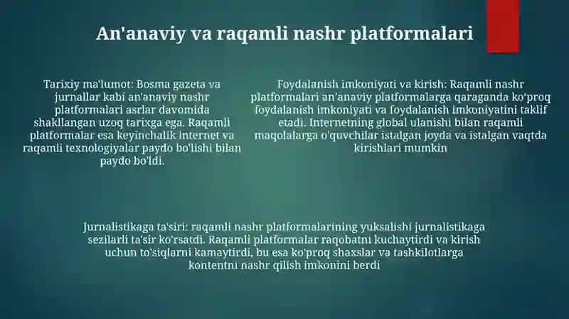San’At Sohasidagi Yangiliklarni Ommaviy Axborot Vositalarida E’Lon Qilish 4