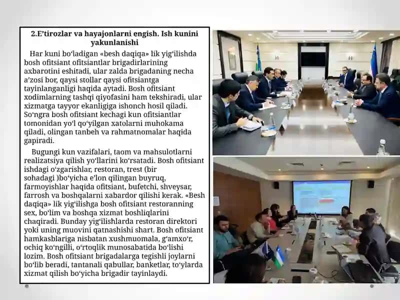 RESTORANLARDA MEHMONLAR ISHONCHI. BARLARDAGI SERVIS 4