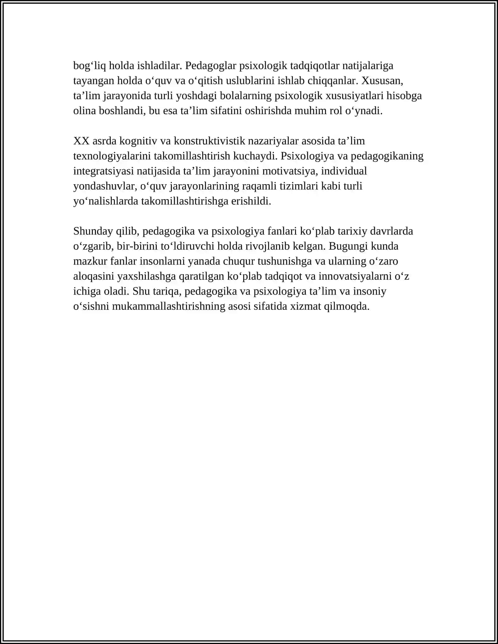 PEDAGOKIKA VA PSIXOLOGIYA FANI TARIXI 4