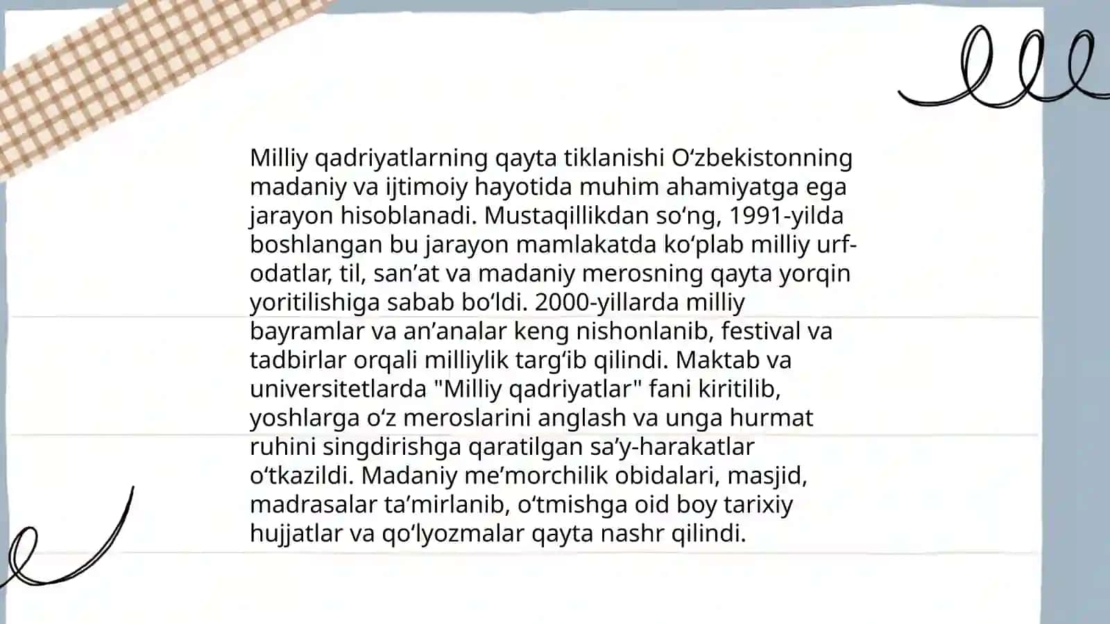 Yangi Oʻzbekistonda amalga oshirilayotgan ma'naviy oʻzgarishlar 4