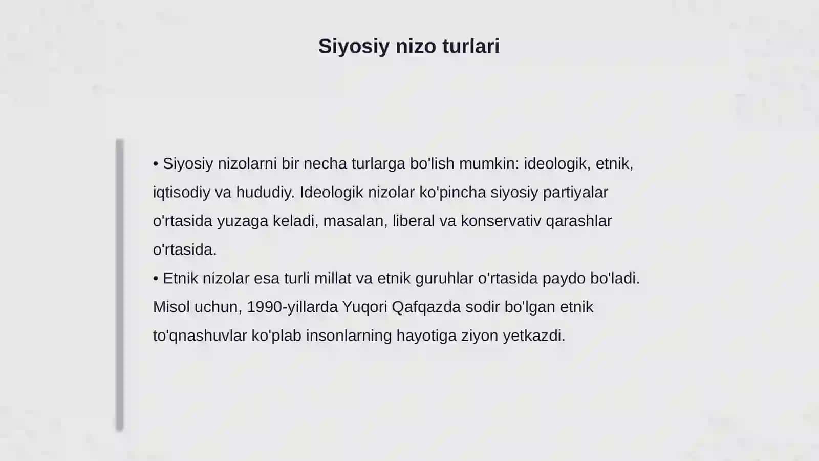 Siyosiy nizo va siyosiy kamsitilish 4