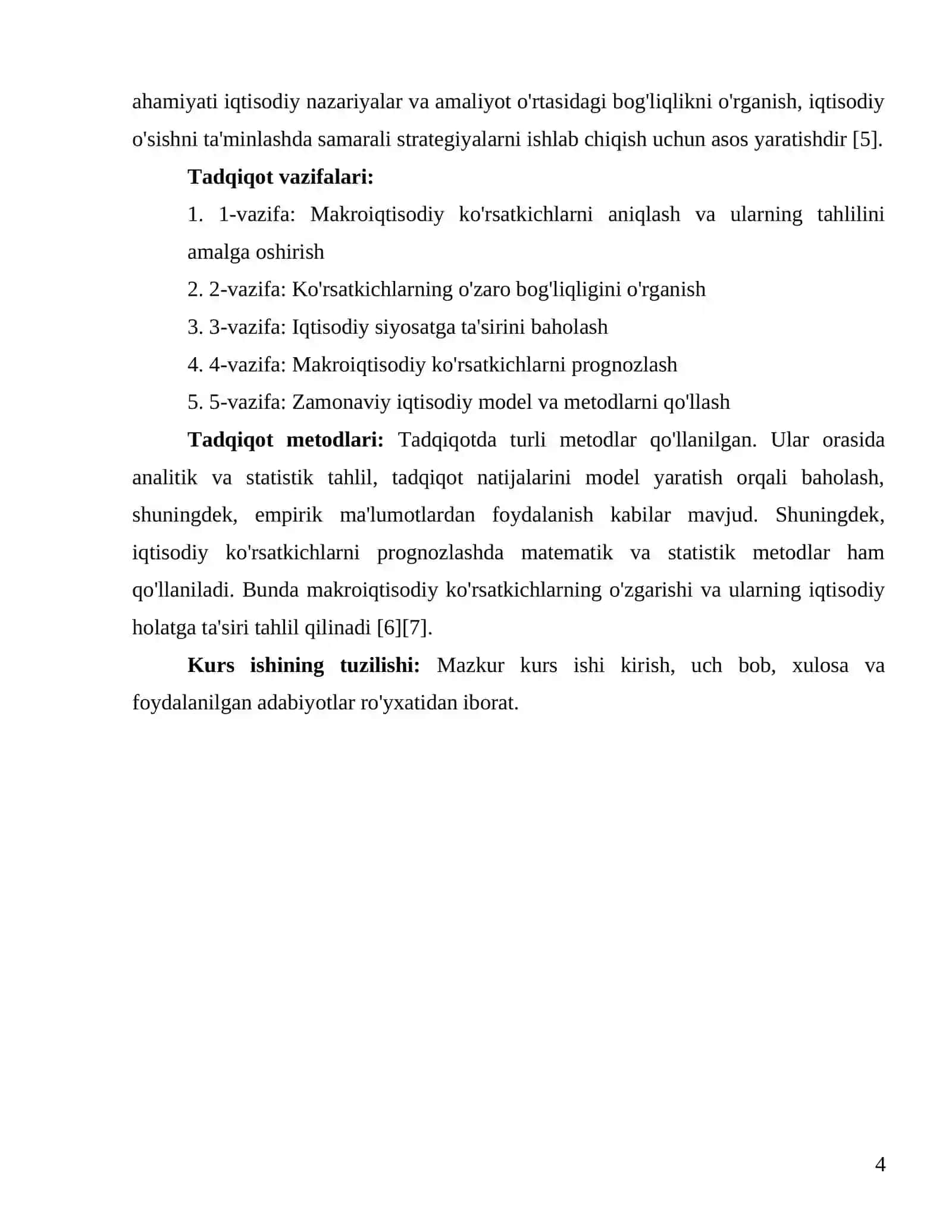 "Makroiqtisodiy ko'rsatkichlarning tarkibi va mohivati" 4