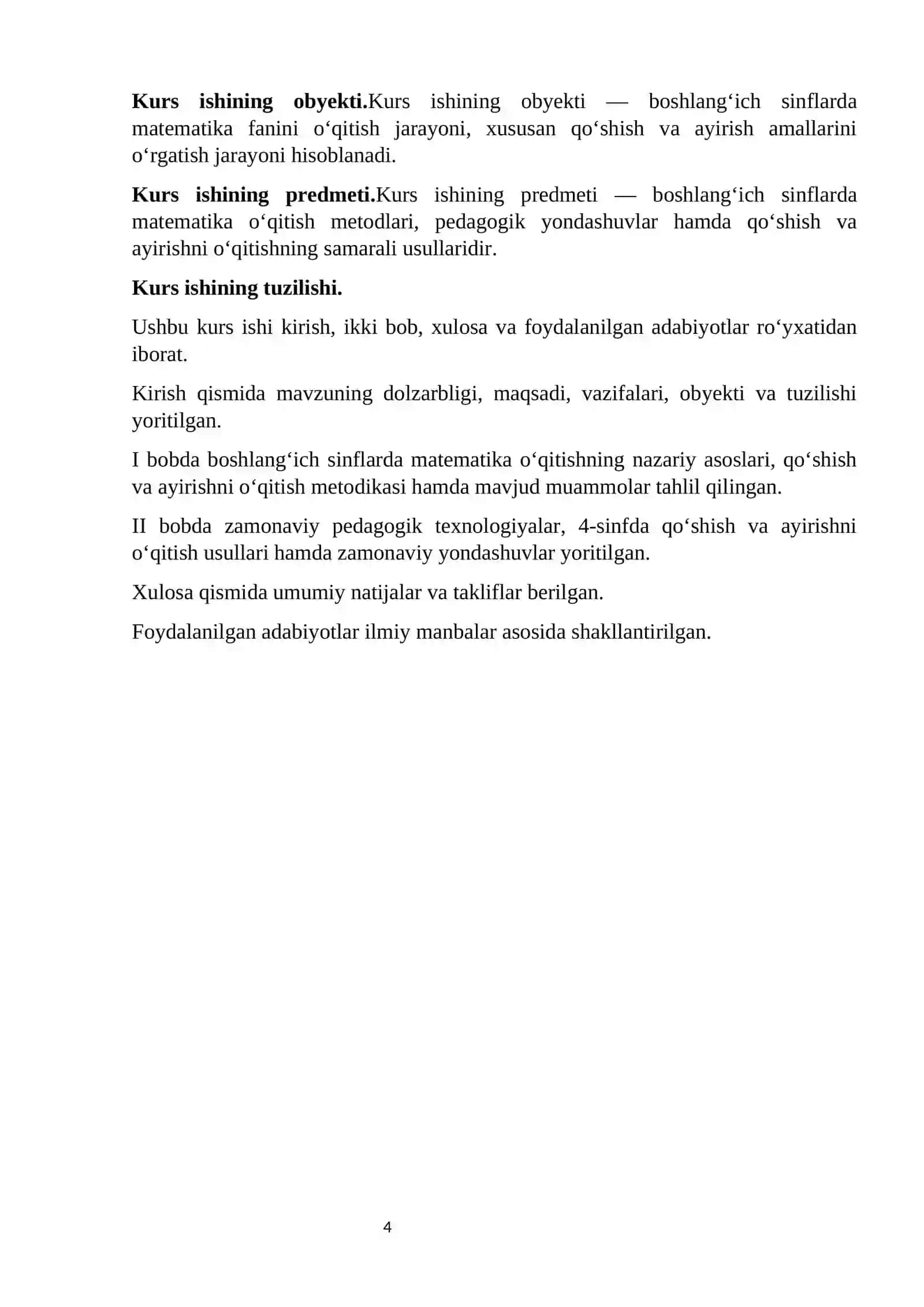 BOSHLANG‘ICH SINFLARDA MATEMATIKA O‘QITISHNING UMUMIY MASALALARI 4