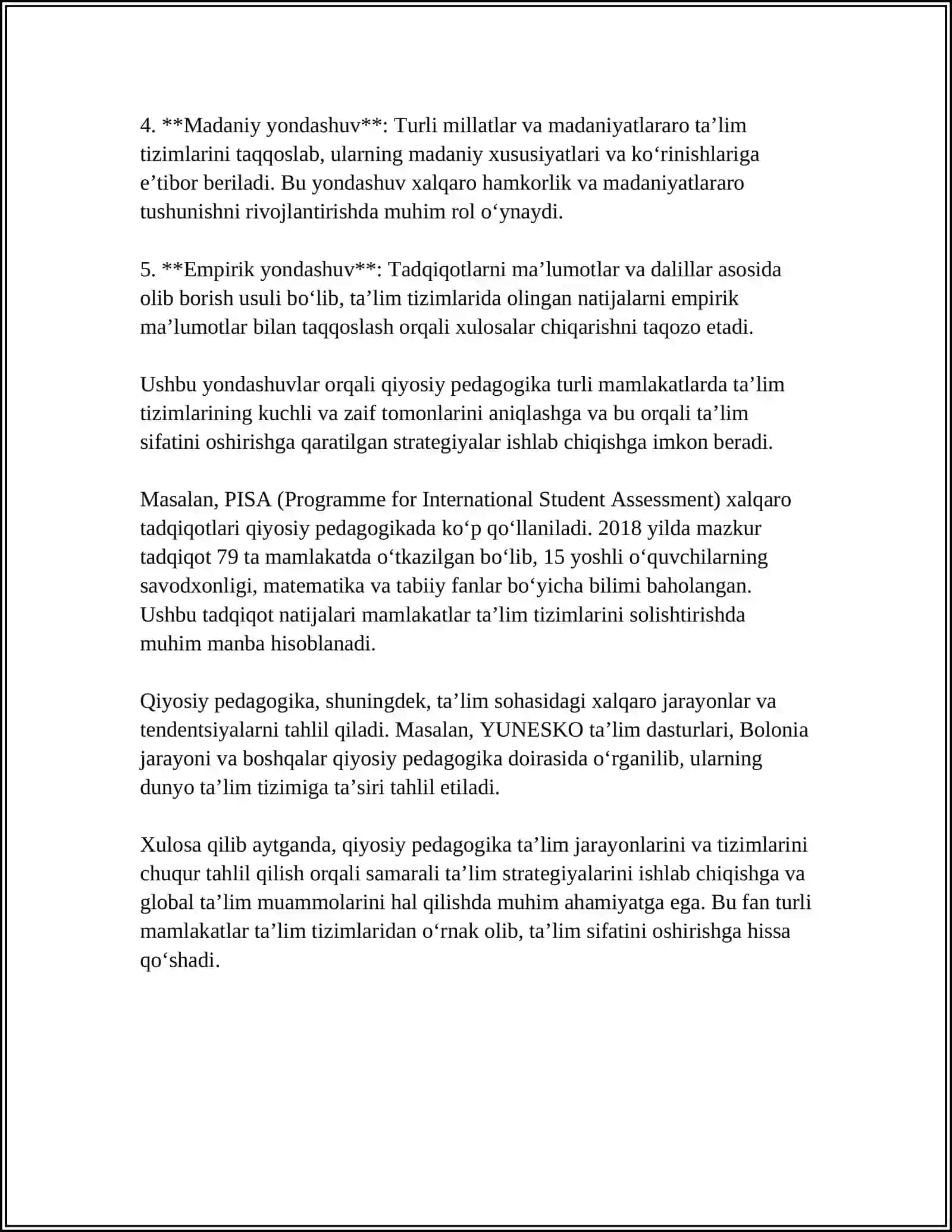 JAHON MAMLAKATLARIDA QIYOSIY PEDAGOGIK IZLANISHLARNING ILMIY-NAZARIY MANBALARI 4