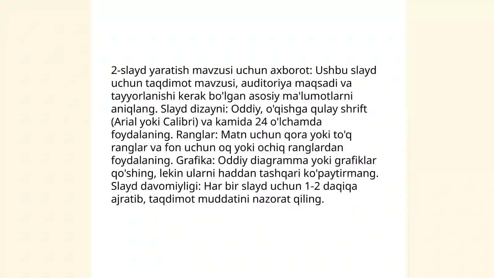 Ms Power Pointda oʻrgatuvchi-interaktiv taqdimotlar yaratish 4