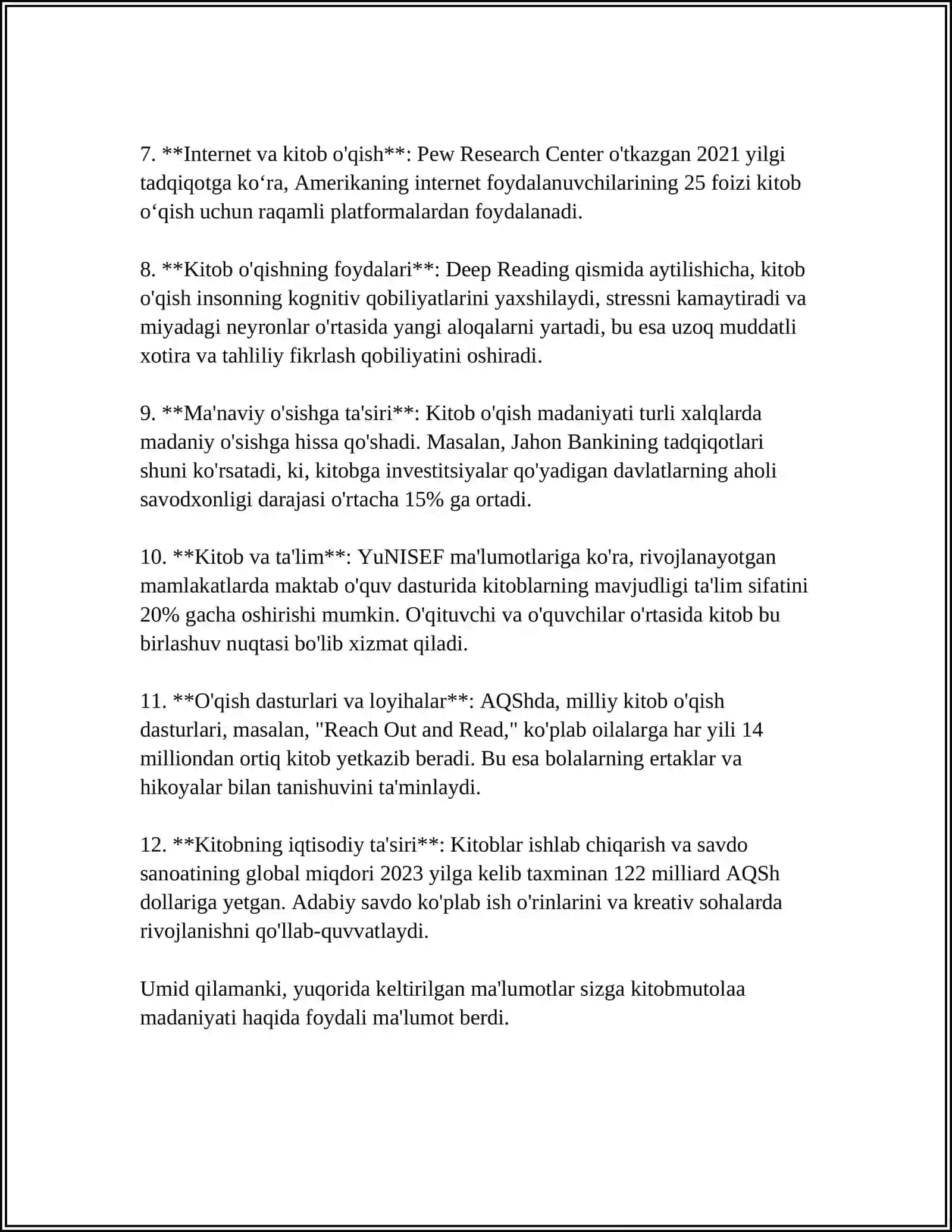 KITOB MUTOLAASI VA KITOBXONLIKNI TARGʻIB QILISHNING KONSEPTUAL ASOSLARI 4