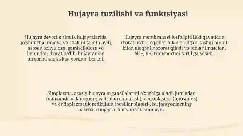 Plazmoliz uslida hujayra shirasining osmotik bosimini aniqlash 4