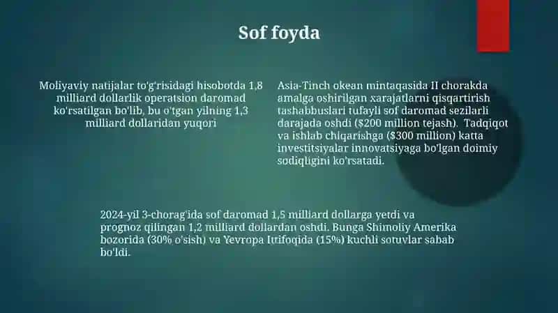 Moliyaviy natijalar to’g’risidagi hisobot 4