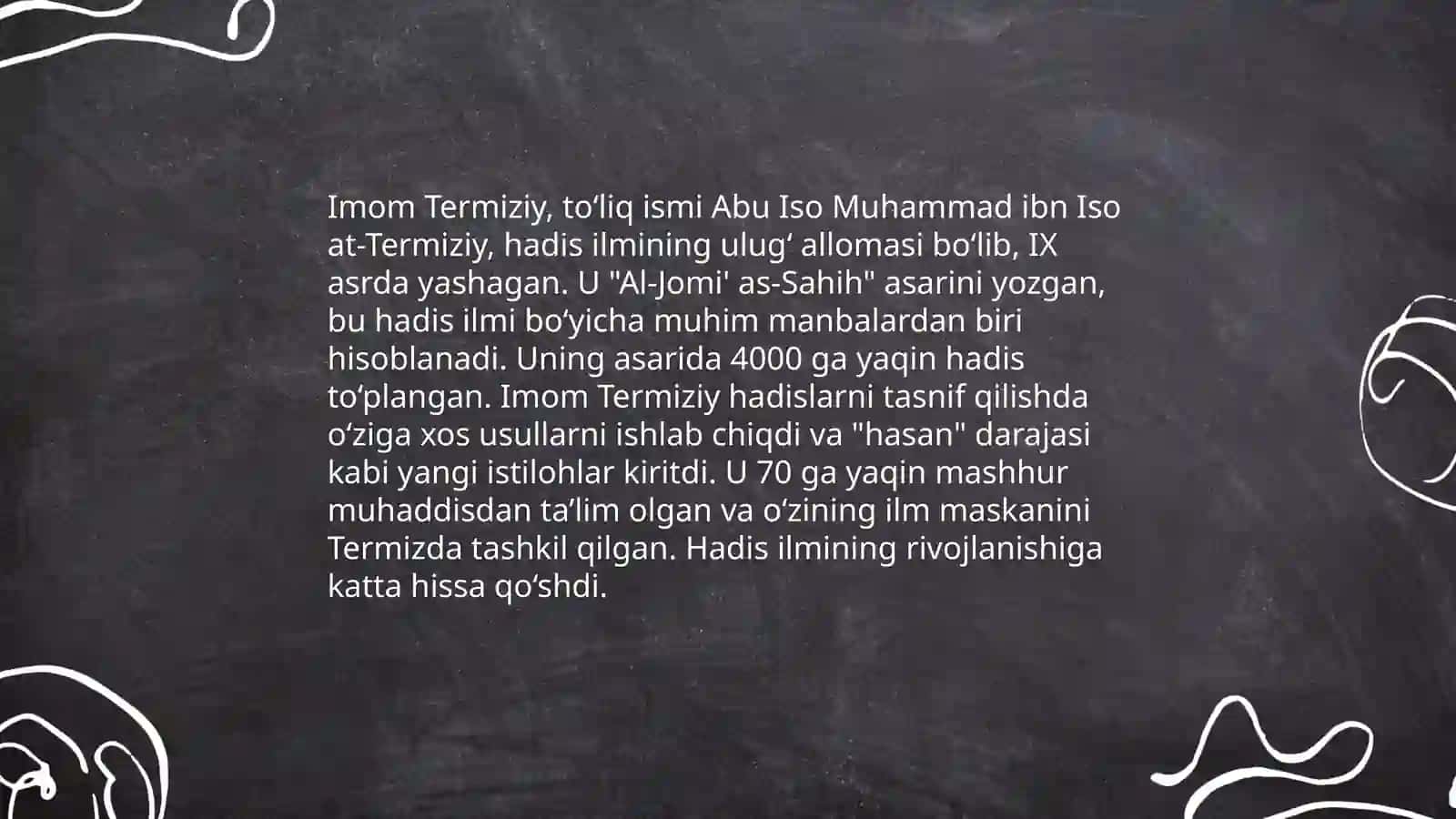 Imom Buxoriy va Imom Termiziy hadis ilmiga qoshgan hissasining qiyosiy tahlili 4