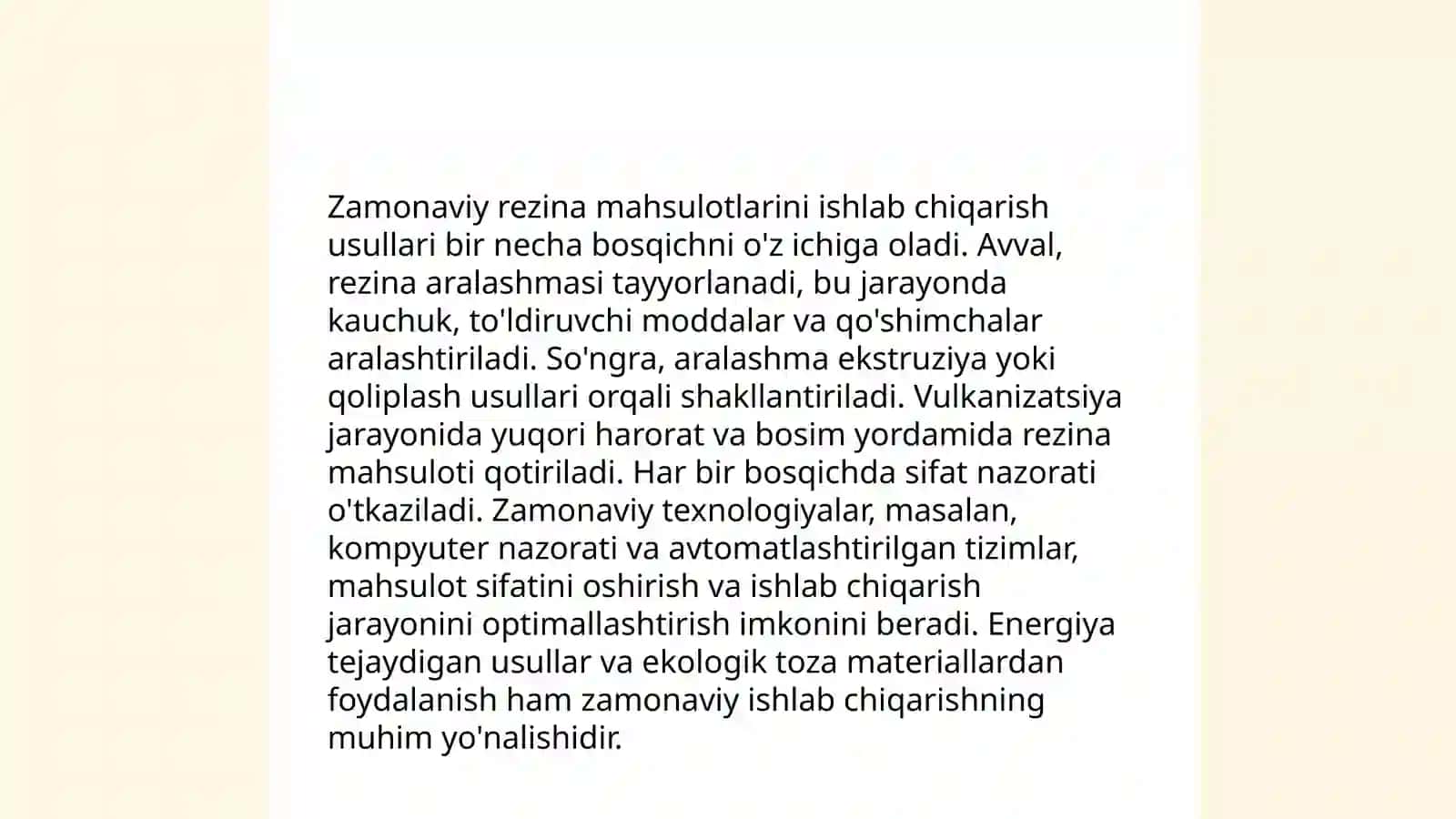 AutoRubber kauchuk rezina maxsulotlarini ishlab chiqrish zavodi 4