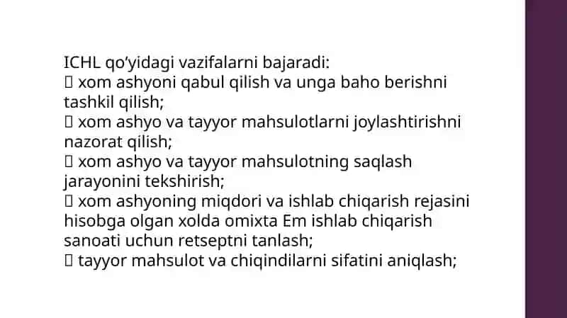 Omuxta yem ishllab chiqarish korxonalarida texnik kimyoviy nazorat 4