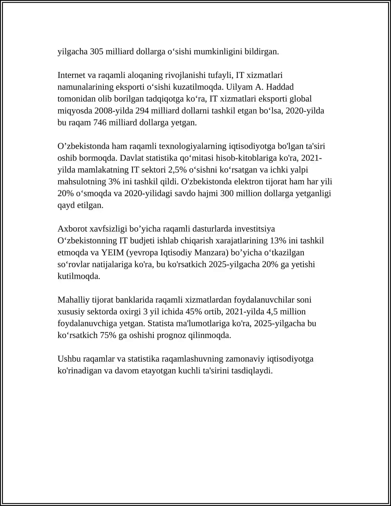 CIFRLI PULLAR, ONIŃ MA'MLEKETIMIZDEGI EKONOMIKALIQ RÓLI HA'M ÁHMIYETI 4