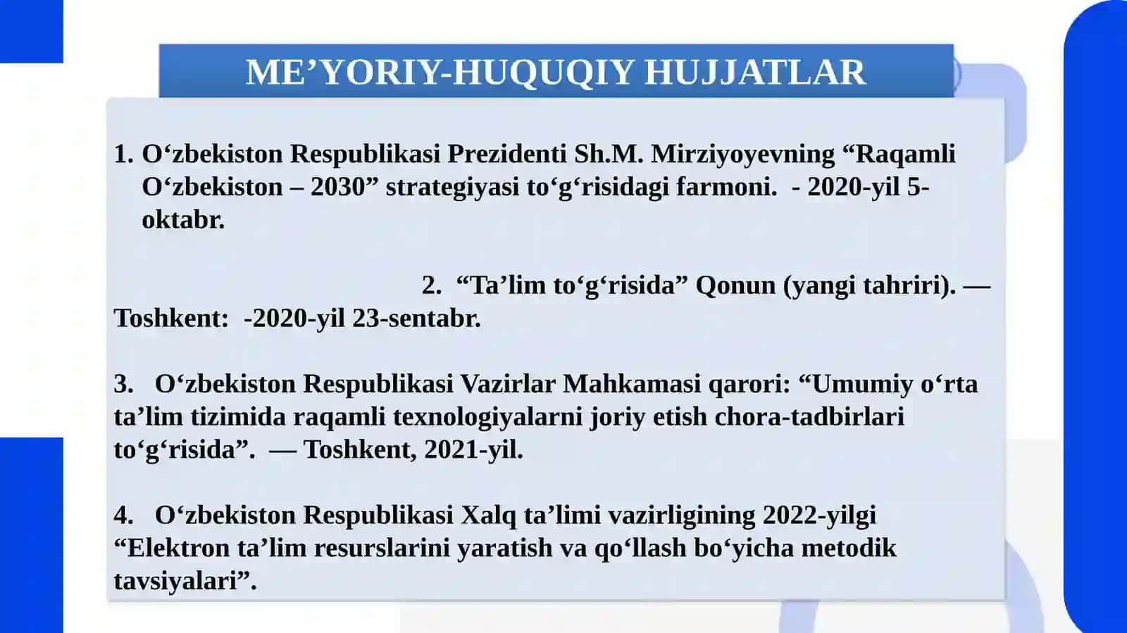 Maktabda rivojlantiruvchi ta’limiy elektron dasturlardan foydalanish amaliyotini joriy etish 4