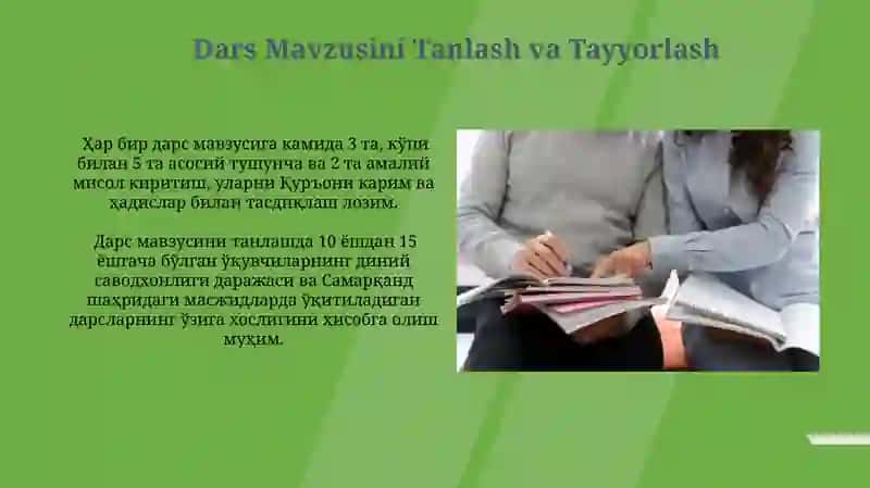 Tarbiya Darslarini Rejalashtirish 4