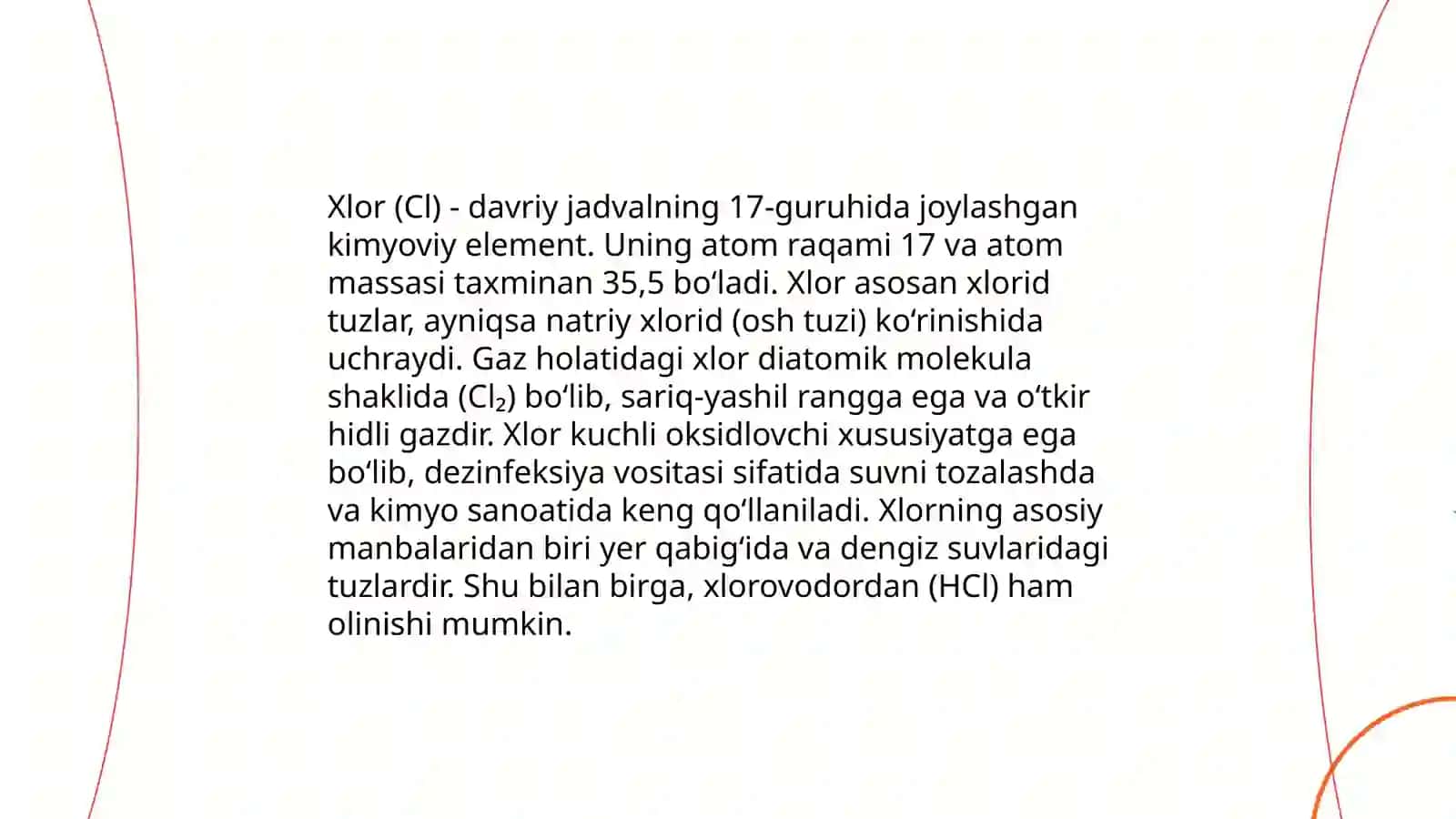 Davriy sistemaning asosiy guruppacha VII A guruh elementlari 4