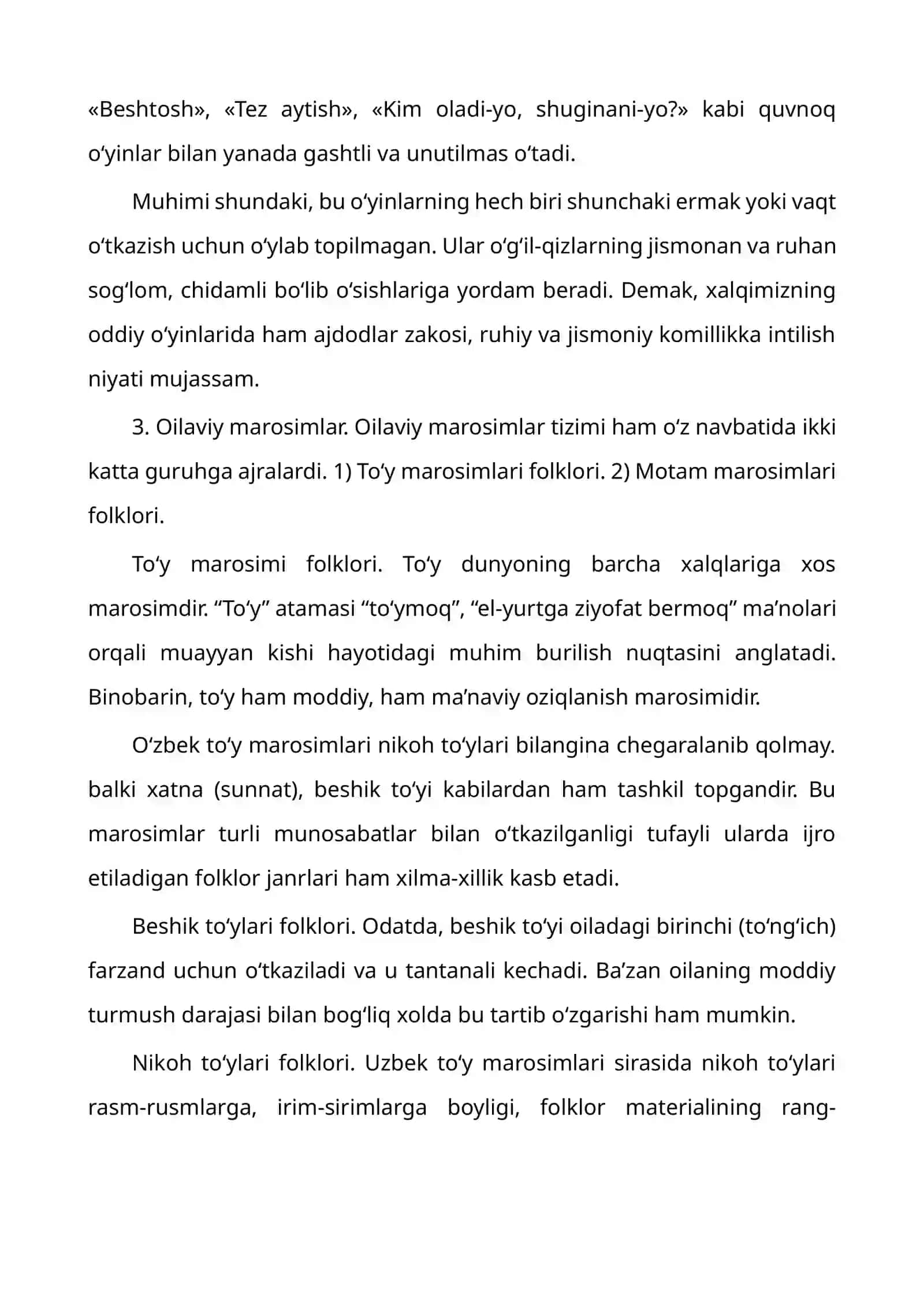 NAVRO'Z BAYRAMI AN'ANALARI.OILAVIY MAROSIMLAR TADRIJI 4