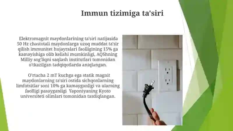 Elektr va magnit maydonlari va ularning tirik organizmga taʼsiri 4