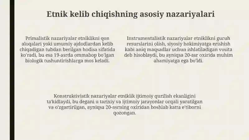 Etniklik: Ta'riflar va asosiy tushunchalar 4
