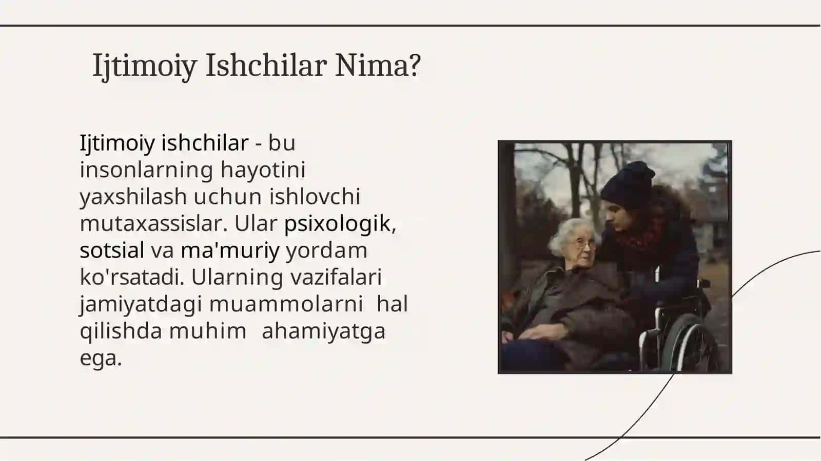 Inomjonova Diyoraning IJTIMOIY ISH TARIXI VA XORIJIY TAJRIBA FANIDAN TAYORLAGAN SLAYDI 4
