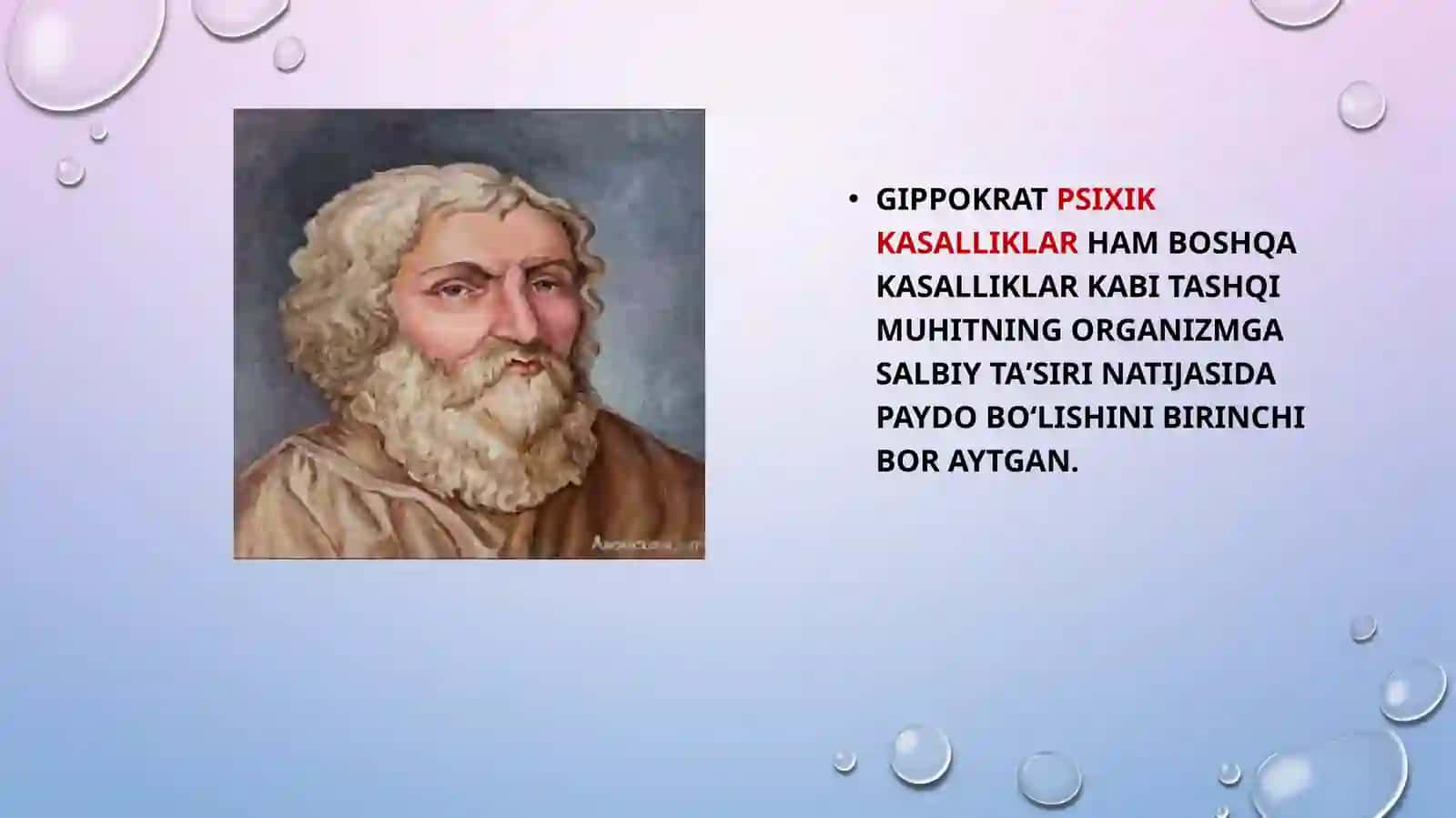 Psixiatriya fanining rivojlanish tarixi. Bolalar psixopatologiyasi 4