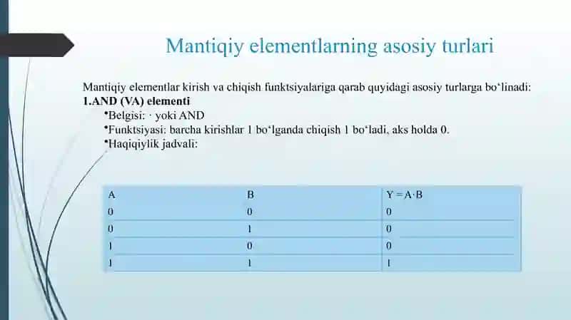 MANTIQIY ELEMENTLAR XARAKTERISTIKASI 4