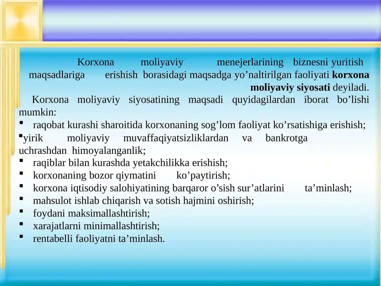 MOLIYAVIY SIYOSAT PPT 4