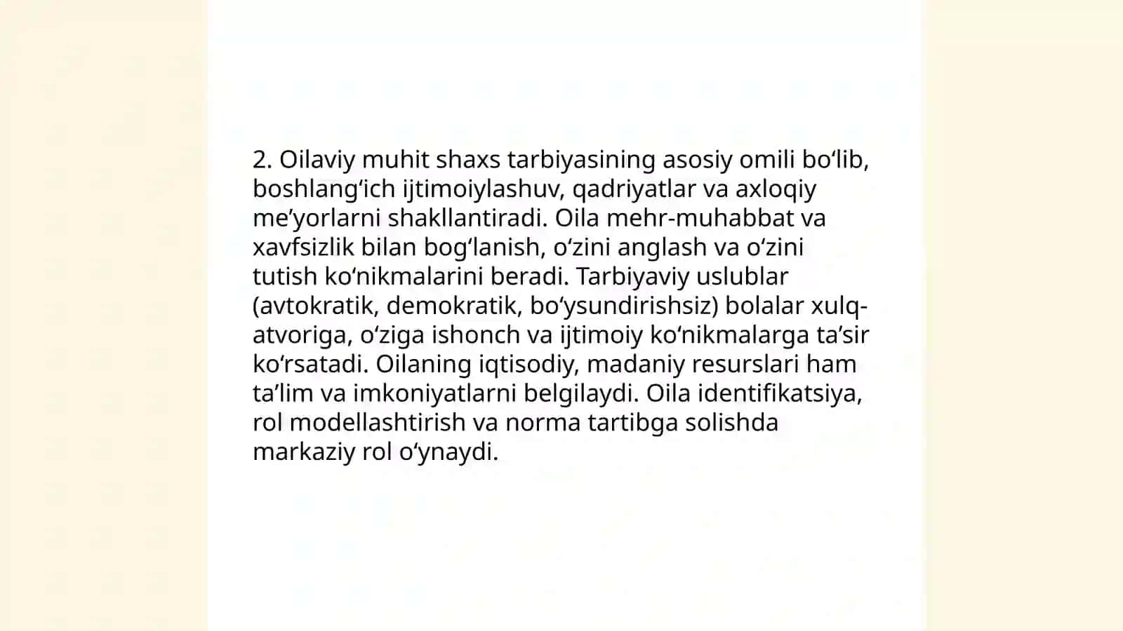 Shaxsning rivojlanishi tarbiyasi va ijtimoiylashuvi 4