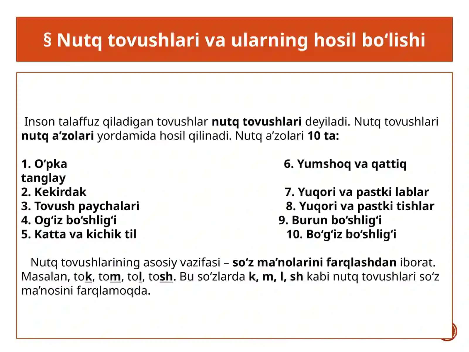 Nutqtovushlarining aytilishi va yozilishi 4