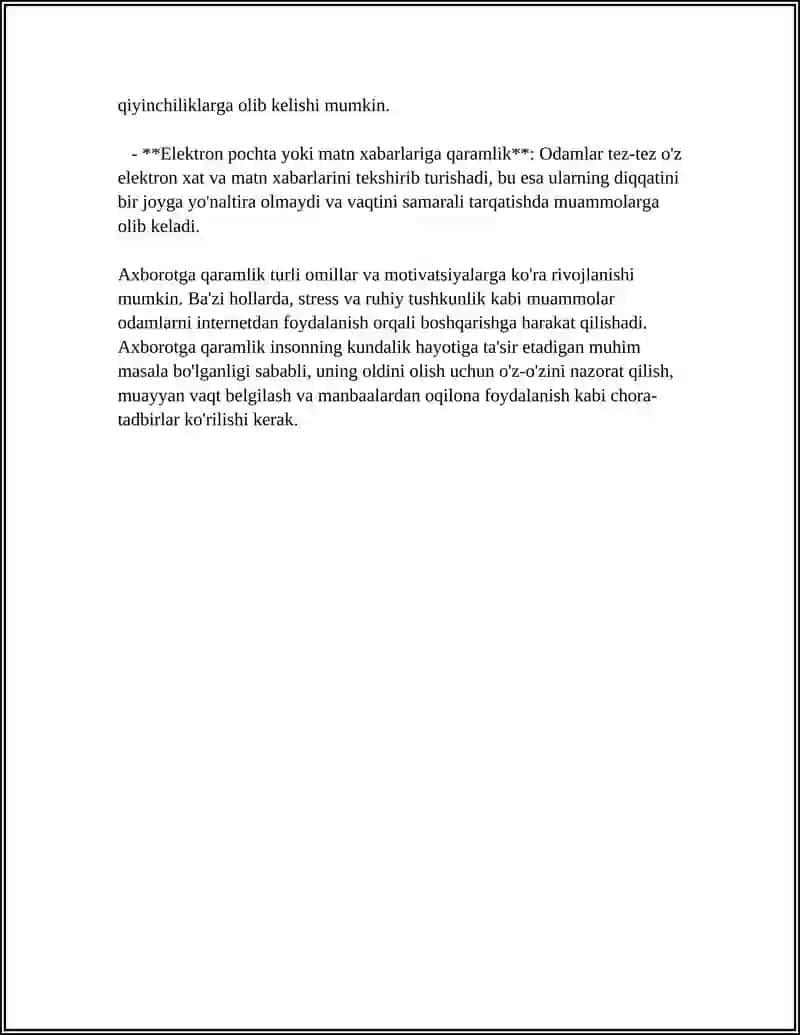 Axborotga qaramlik (Internet Addiction) va uning oldini olish 4