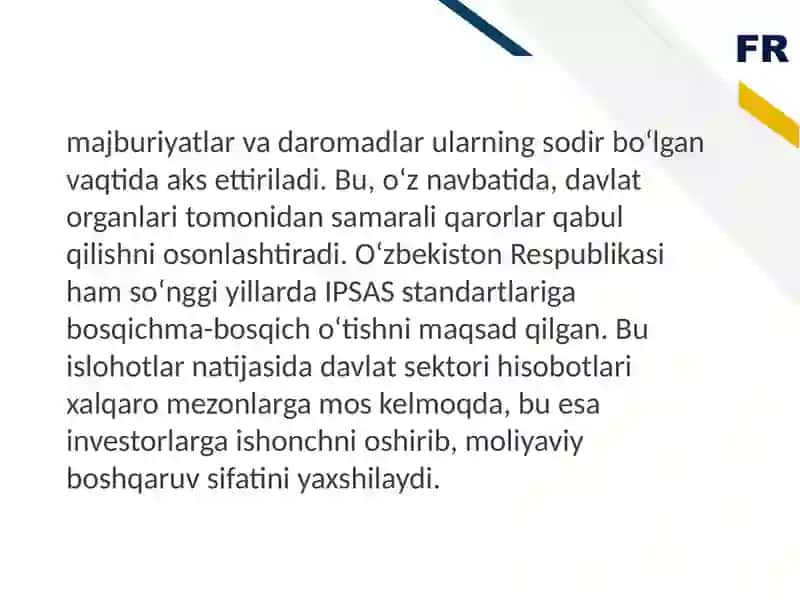 Hisoblash metodi bo‘yicha davlat sektori uchun buxgalteriya hisobi xalqaro standartlarining maqsadlari va talablari 4