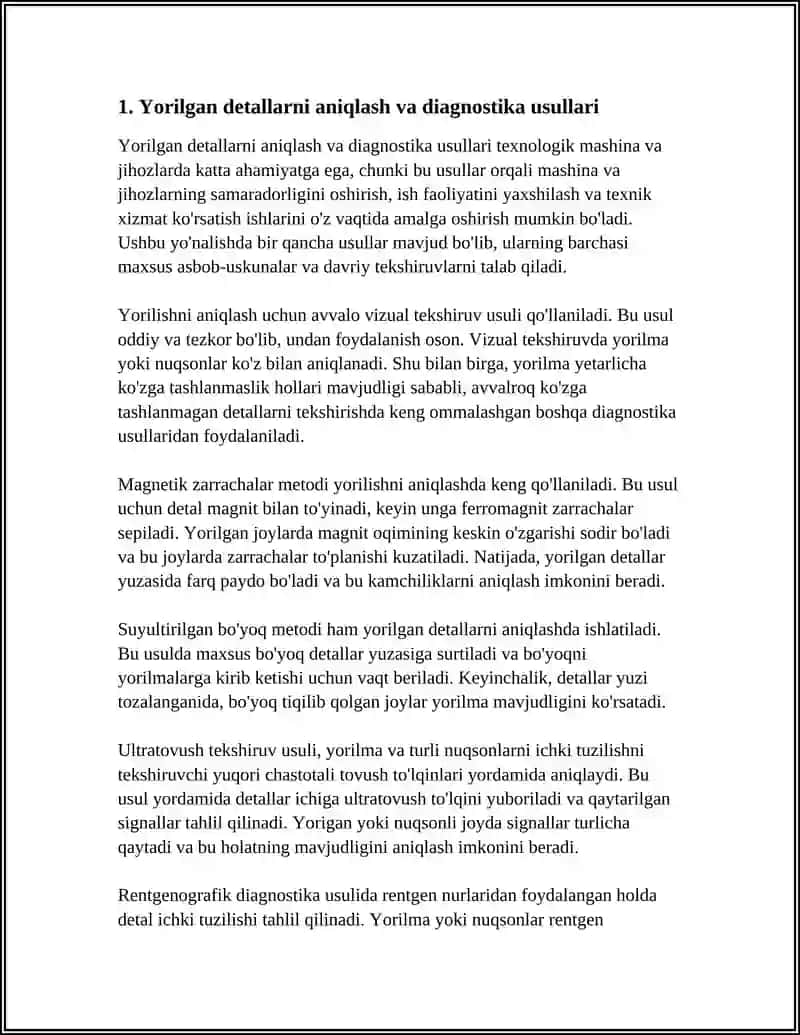 TEXNOLOGIK MASHINA VA JIHOZLARDAGI DARS YORILGAN DETALLARNI TA'MIRLASH USULI 4