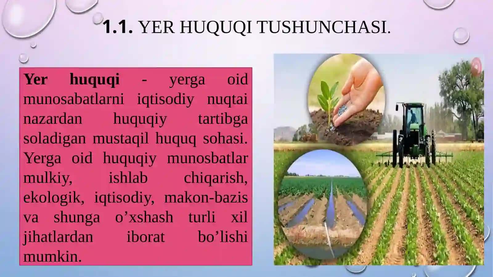 Yer huquqi tushunchasi o’rganish 4