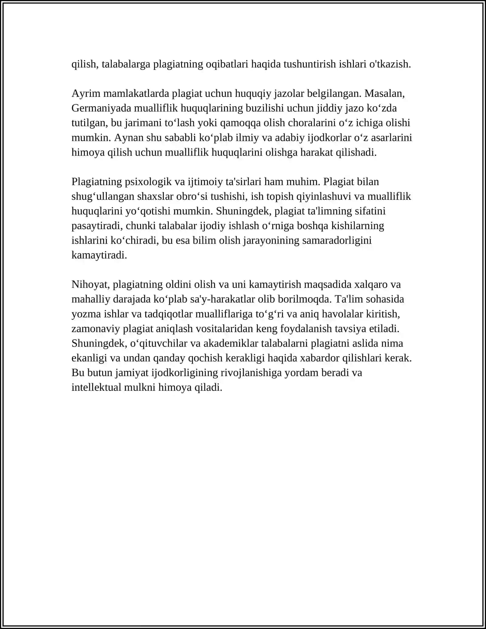 PLAGIAT HAQIDA TUSHUNCHA ANTIPLAGIAT HUQUQIY VA MEMORIY HUJJATLAR 4