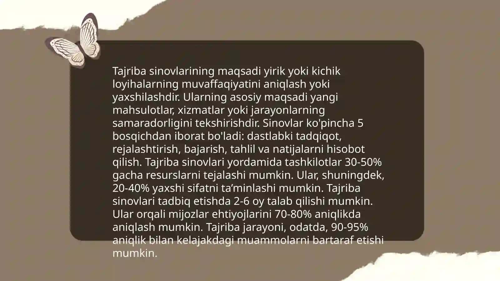 Ilmiy tadqiqotda tajriba sinov ishlari olib Borish 4