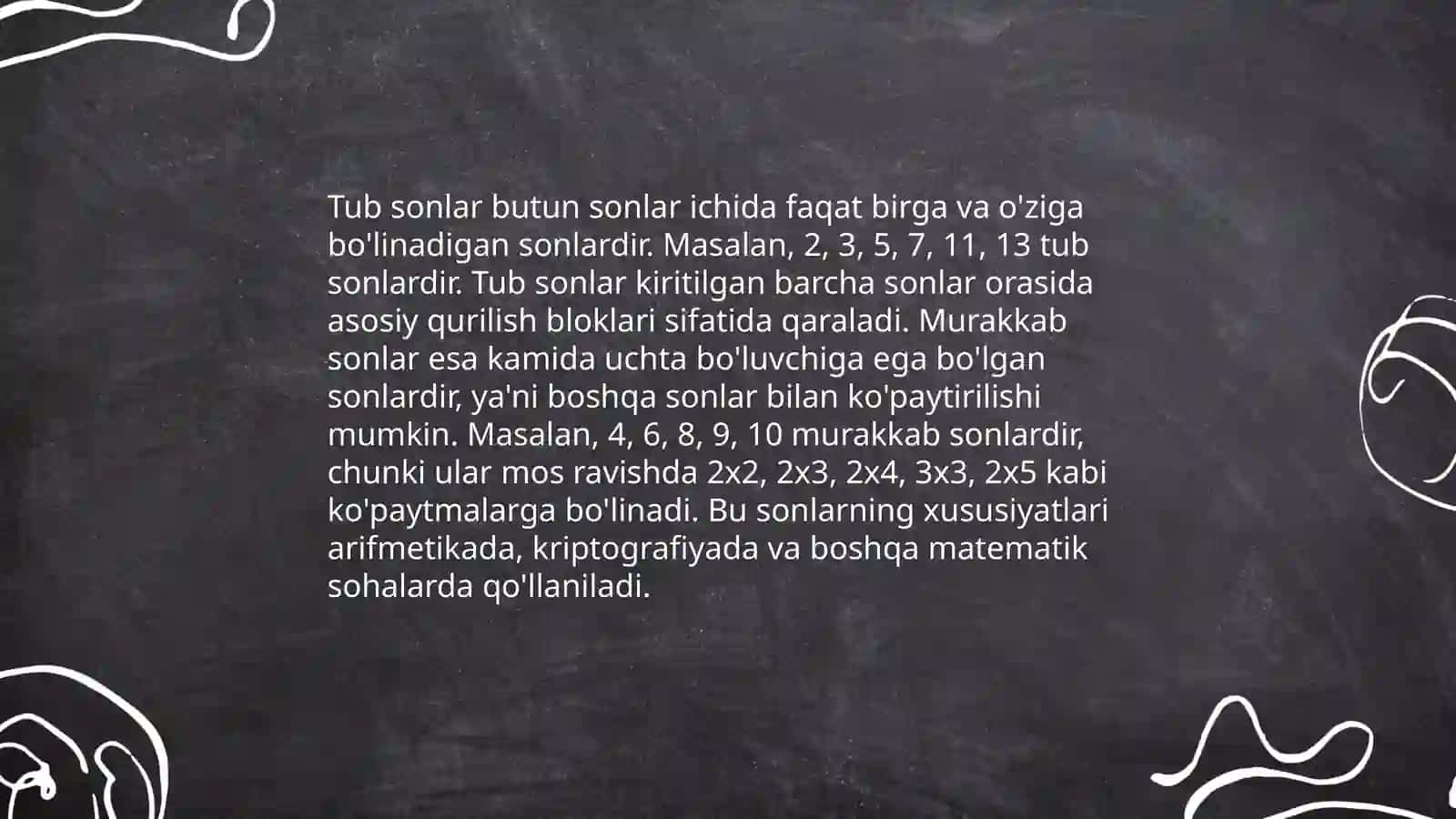 Tub sonlarning taqsimot qonuni 4