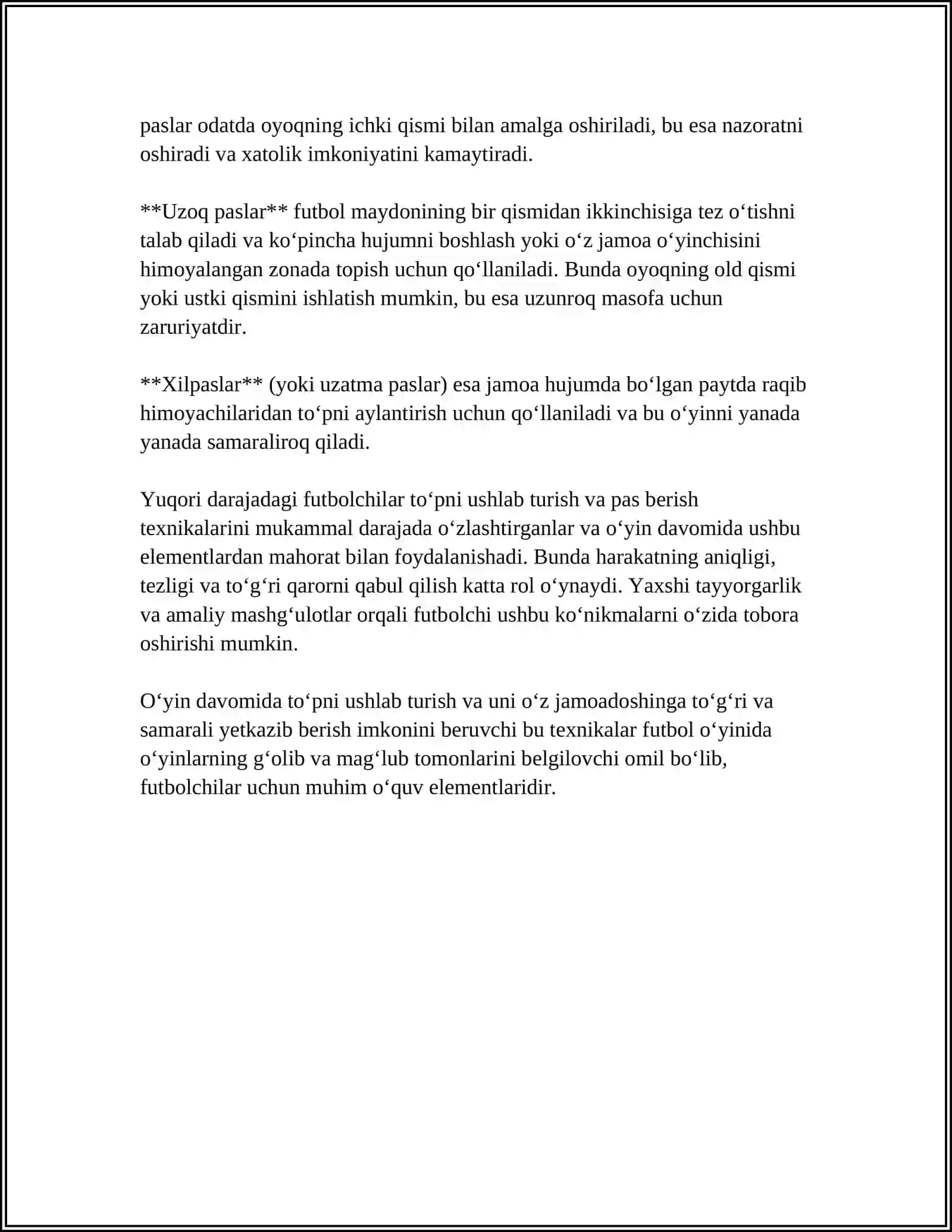 GANDBOL OʻYINI UCHUN HARAKATLI OʻYINLAR 4