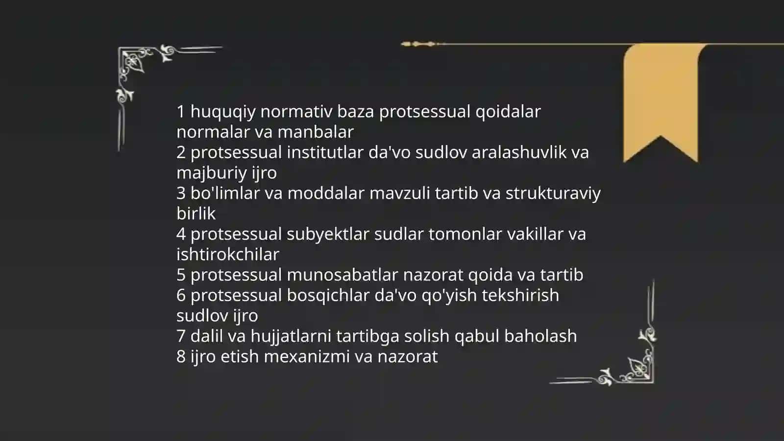 Fuqarolik protsessual huquqining tizimi va prinsiplari 4