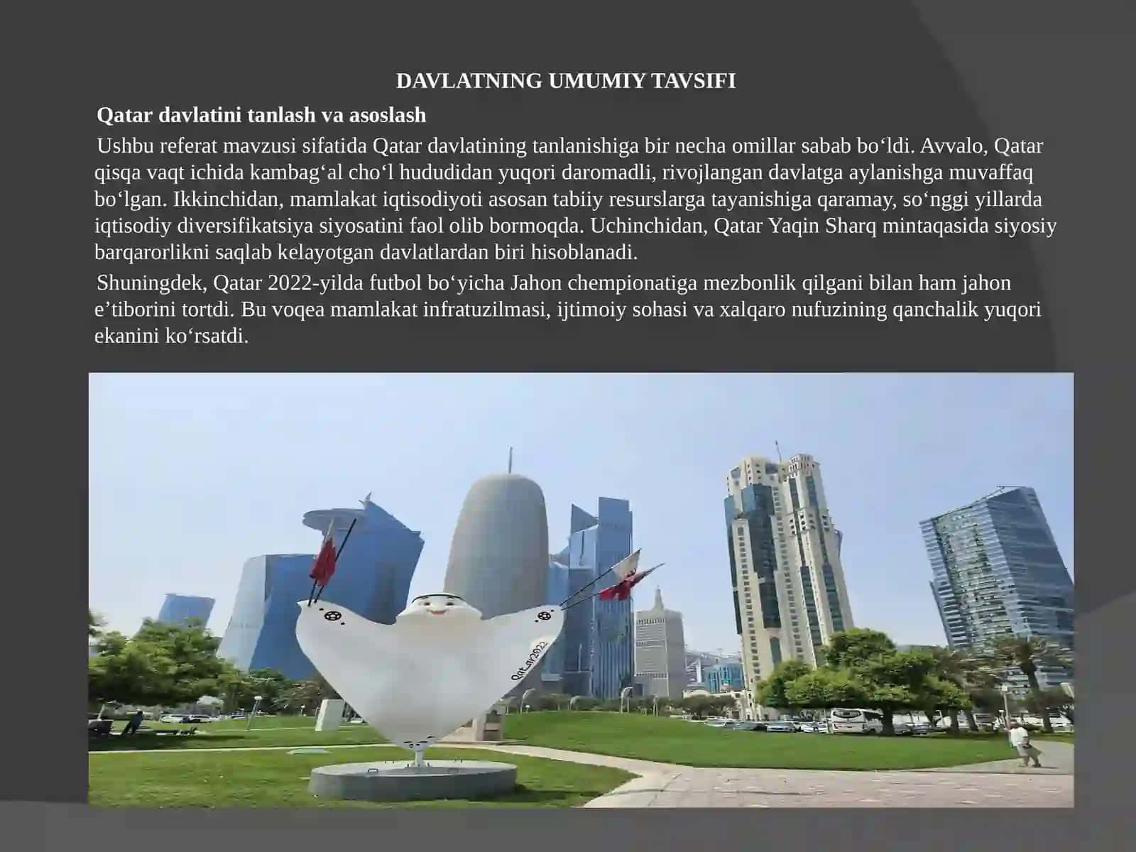 Qatar Davlati: Ijtimoiy-iqtisodiy va siyosiy rivojlanish tahlili 4