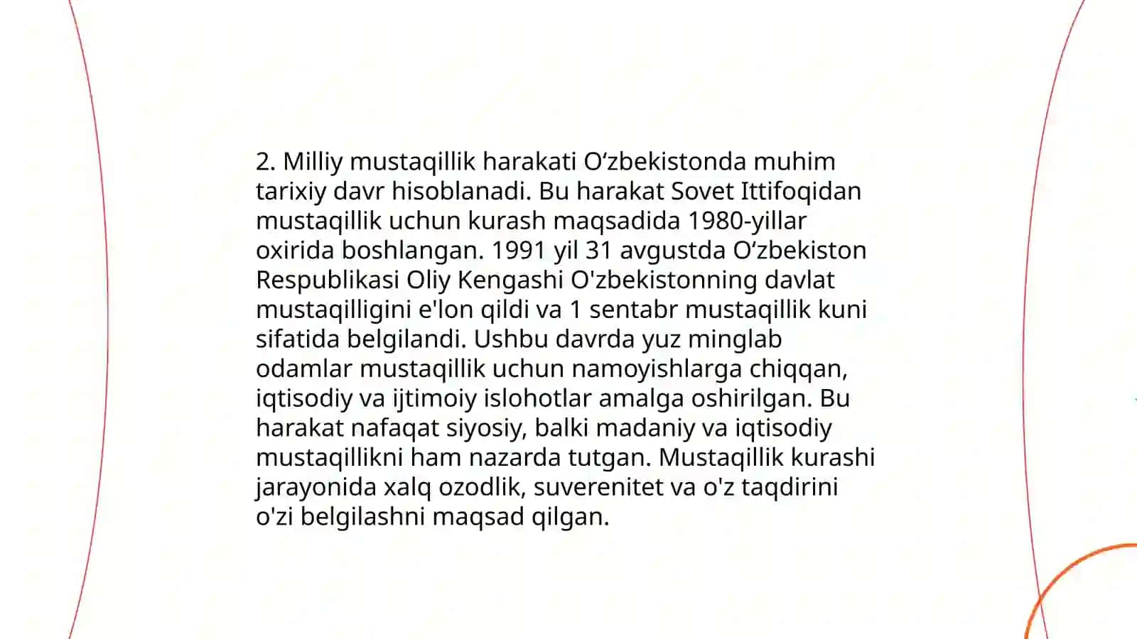 O'zbekistonda siyosiy ochilishlar va islohotlar 4