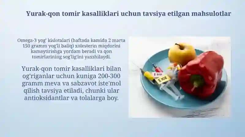 Hazm a'zolari kasalliklarida yurak qon tomir kasalliklarida taomnoma tuzish 4